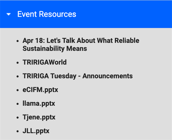 Event Resources